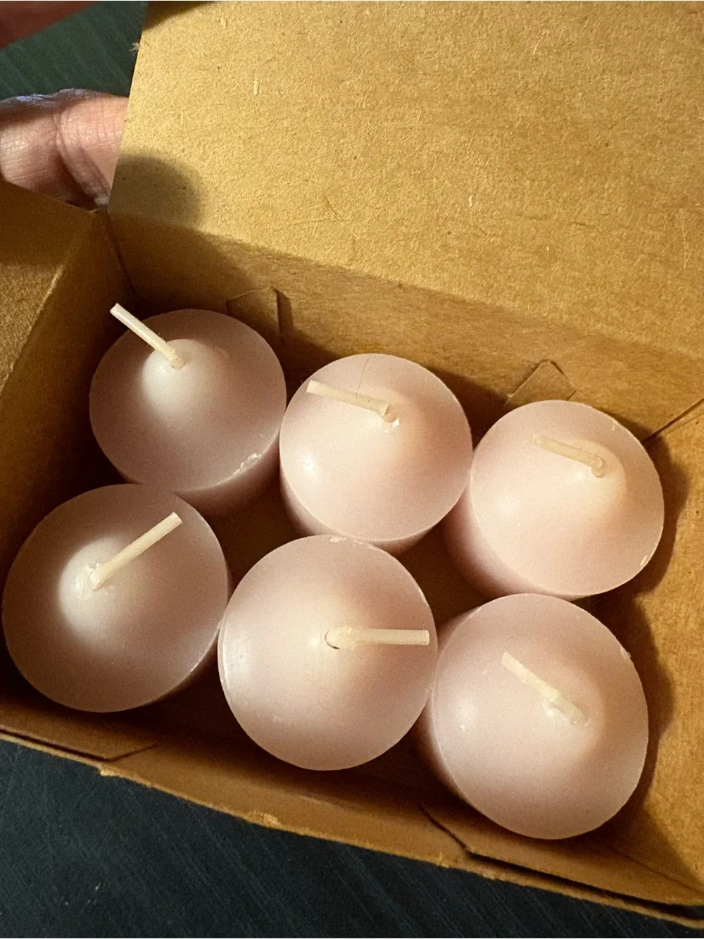 PartyLite Pale Pink Floating Ball Tealight Candles - Pack of 6